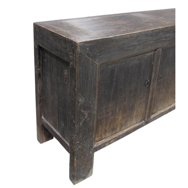 Vintage Hand Made Reclaimed Elm Sideboard Cabinet 32 For Sale In Greensboro - Image 6 of 12