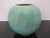 Turquoise Mottled Earth Tone Spherical Studio Pottery Vase Jar For Sale - Image 4 of 8