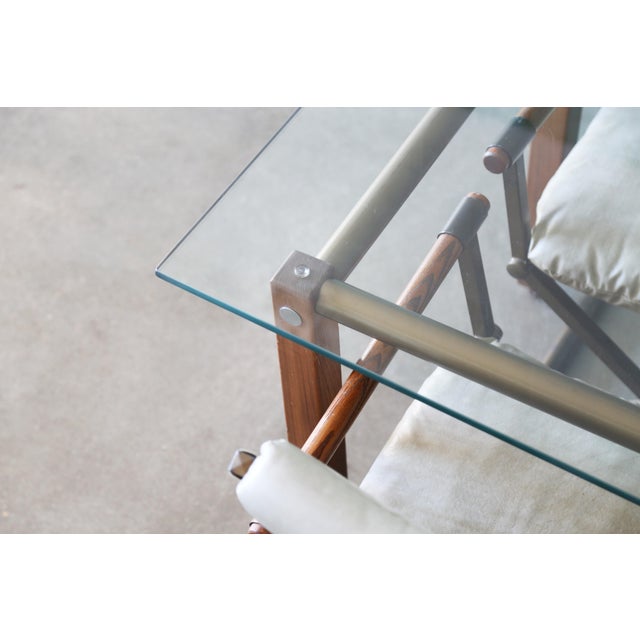 Brass Vintage Dining Set After Cleo Baldon or Cal Style Table With Brass Director Chairs For Sale - Image 8 of 14