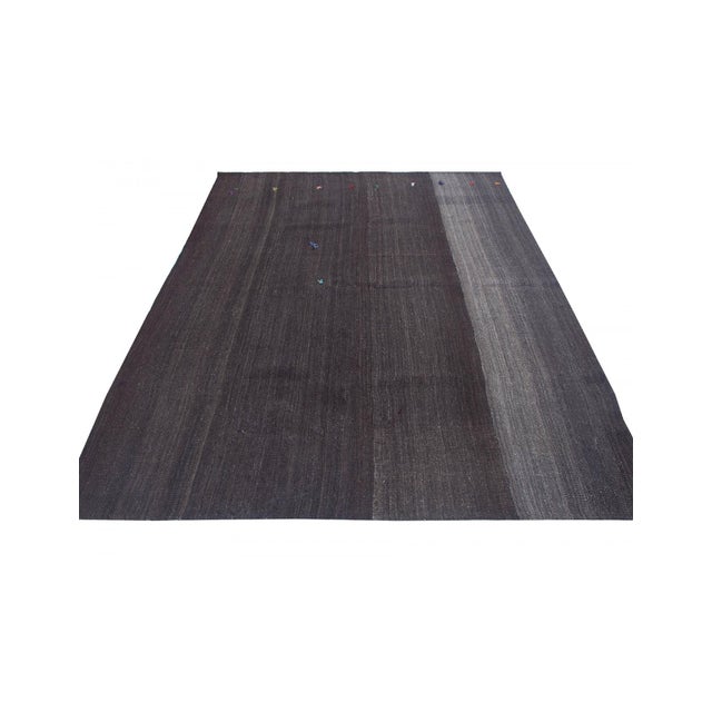 Brown Vintage Modern Kilim Rug - 5`11 X 8'0 For Sale - Image 4 of 6