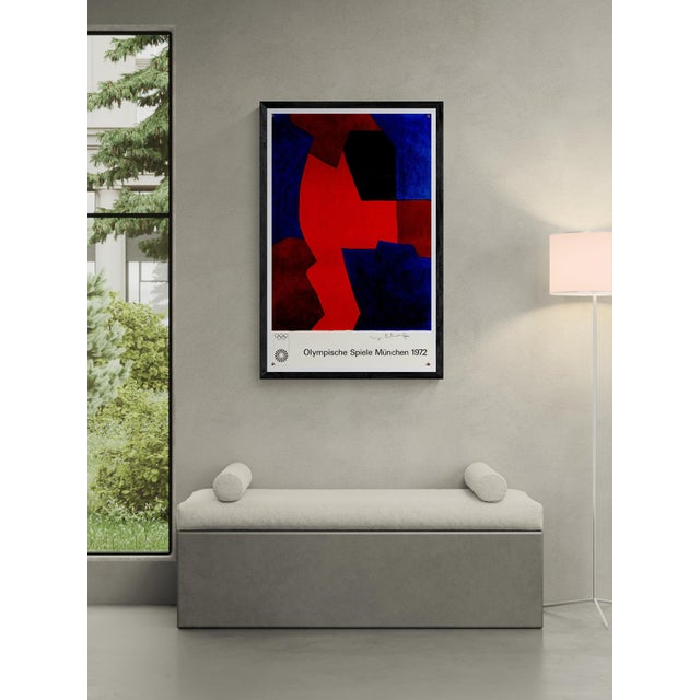 This original 7-color lithograph was created by abstract painter Serge Poliakoff for the 1972 Munich Olympics. Published...