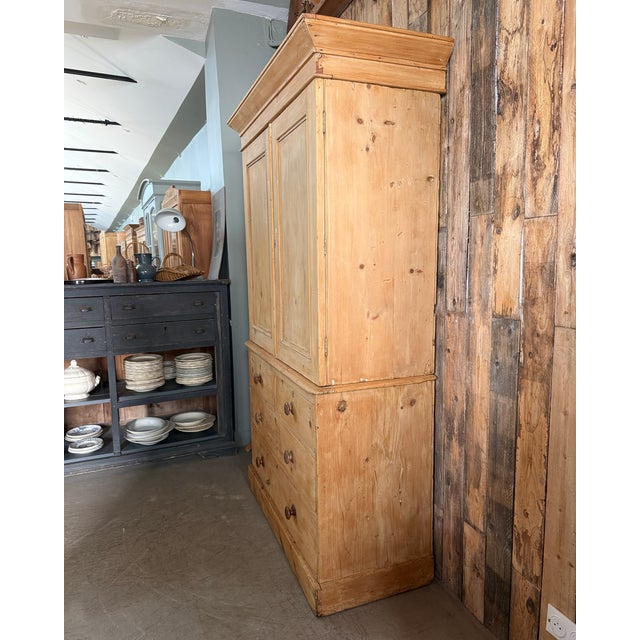 Antique English Linen Press For Sale - Image 4 of 18