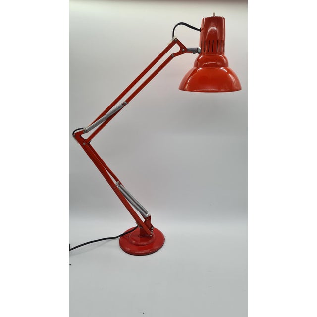 TYP W3 Spezial Desk Lamp in Red Metal, 1970s For Sale - Image 14 of 14
