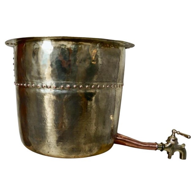 Antique French Brass and Copper Wine Still, 1880 For Sale - Image 12 of 12