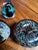 Up for consideration is a beautiful vintage collection of dark blue and green glass paperweights. These would look lovely...