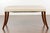Brown 19th Century English Regency Bench with Saber Legs and Custom Linen Upholstery For Sale - Image 8 of 12