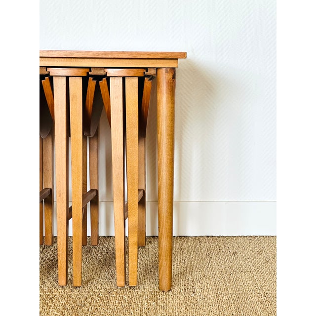 Vintage Scandinavian Nesting Tables, 1960, Set of 5 For Sale - Image 3 of 13