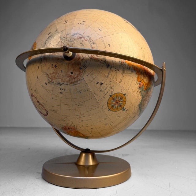 Vintage Japanese World Classic Relief Globe from Replogle, 1980s For Sale - Image 9 of 18