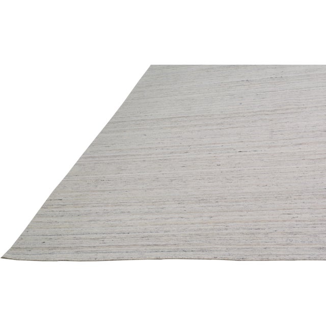 Indian Modern Hand Knotted Wool Rug, 9'3"x12'2" For Sale - Image 4 of 6