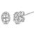 Drape your ears in the enchanting allure of these 10k white gold stud earrings, meticulously crafted with rhodium plating...