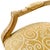 French Louis XVI Medallion Back Armchair With Crème-Peinte Distressed Finish For Sale - Image 11 of 17