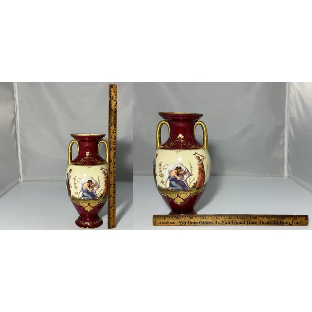 Antique Royal Vienna Hand Painted Vase: Neoclassical Sacrifice Scene For Sale - Image 10 of 10