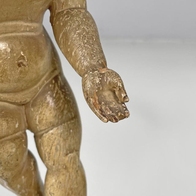 Antique Italian Wooden Cherub Sculptures, 1890s, Set of 2 For Sale - Image 13 of 18