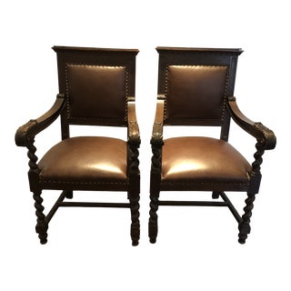 English Arm Chairs - a Pair For Sale