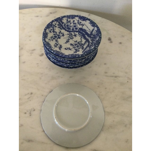 1950s Noritake Nippon Tokusei Sakura Blue Porcelain Cherry