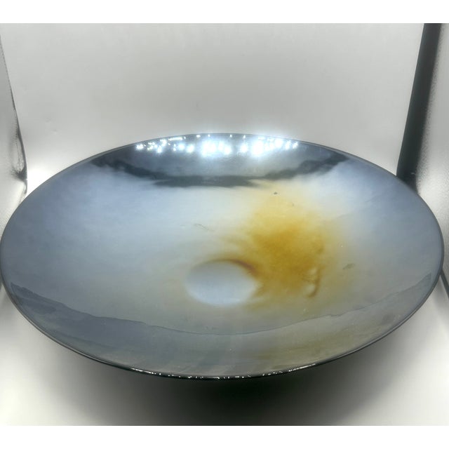 Yalos Casa Murano Italian Contemporary Iridescent Art Glass Bowl For Sale In Los Angeles - Image 6 of 9
