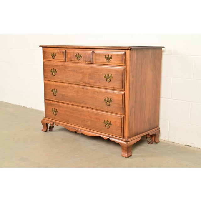 English Chippendale Solid Maple Dresser or Chest of Drawers by Kling, Circa 1960s For Sale - Image 3 of 13