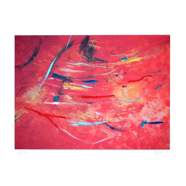 Martine Goeyens, Red Composition, Esacolor Print, 2000s For Sale