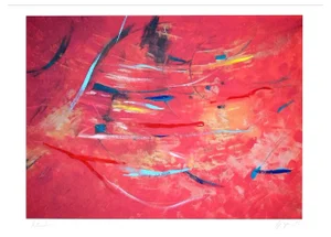 Martine Goeyens, Red Composition, Esacolor Print, 2000s