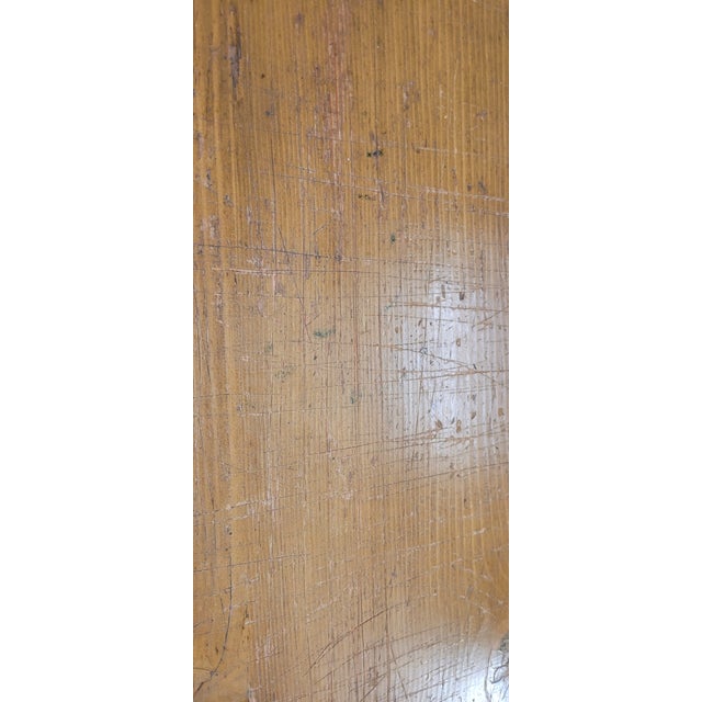 Vintage Large Farmhouse Harvest Dining Table For Sale - Image 14 of 15