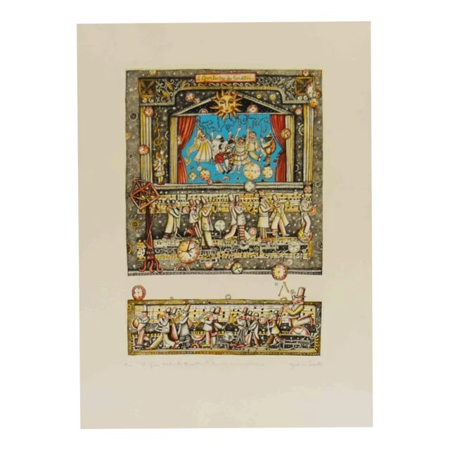 Cynthia Segato, Il Gran Teatro dei burattini, Engraving, 2000s For Sale