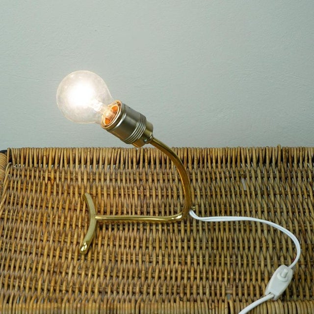 Mid-Century Austrian Rebhuhn Table Lamp in Brass attributed to J. T. Kalmar, 1950s For Sale - Image 11 of 12