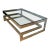 Design Chrome Coffee Table with 2 Glass Shelves For Sale