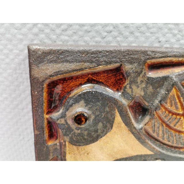 Large Relief in Stoneware by Noomi Backhausen for by Søholm Ceramic, 1979 For Sale - Image 4 of 12