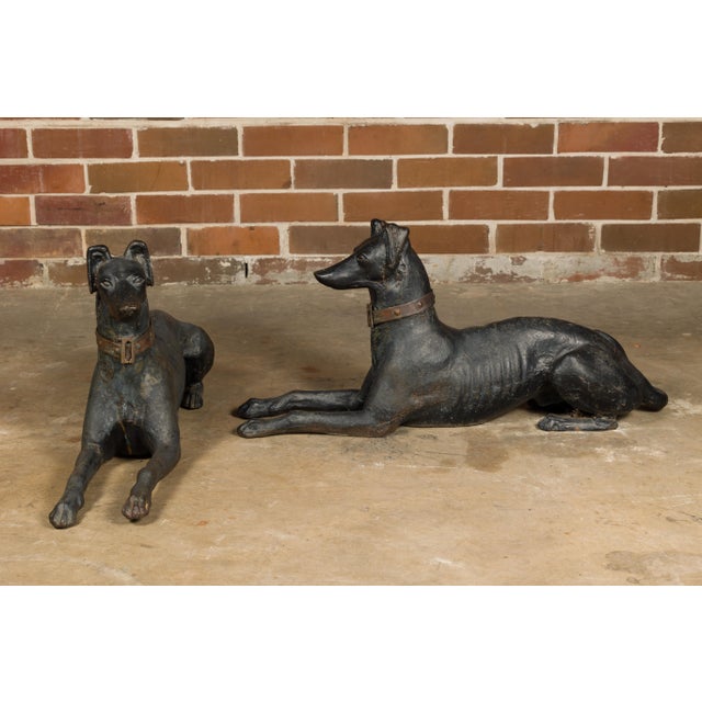 J.W Fiske Iron Greyhound Dog Sculptures, Late 19th Century New York, a Pair For Sale - Image 11 of 12