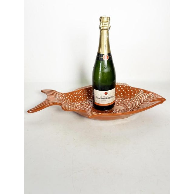 Fish-Shaped Ceramic Dish, France, 1970 For Sale - Image 4 of 15