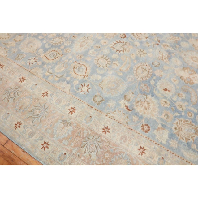 Blue Antique Zabihi Collection Light Blue Persian Meshed Rug For Sale - Image 8 of 12