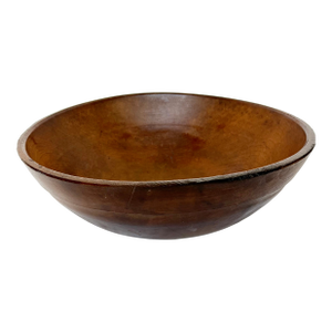 1800s Hand Turned Wood Dough Bowl