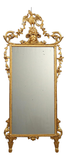 Neoclassical Style Mirror in Carved Gilded Wood