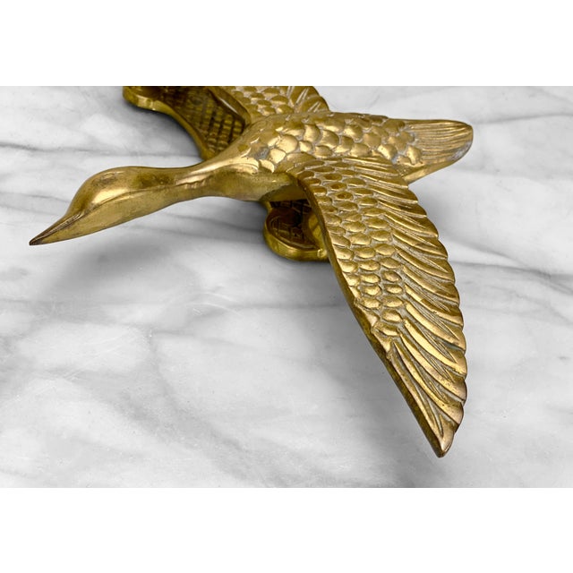 Vintage Traditional Brass Mallard Duck in Flight Door Knocker Chairish