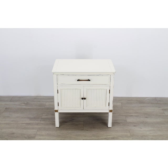Vintage Mid Century Cream Painted Nightstand Chairish