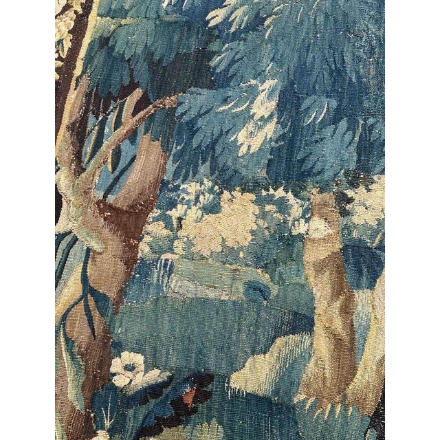 Blue Hunting with Hound Tapestry from Aubusson, 1700s For Sale - Image 8 of 18