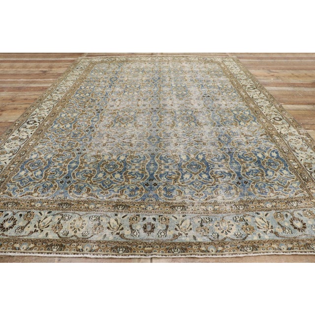 Textile Antique Persian Mashhad Rug - 08'09 X 12'00 For Sale - Image 7 of 9