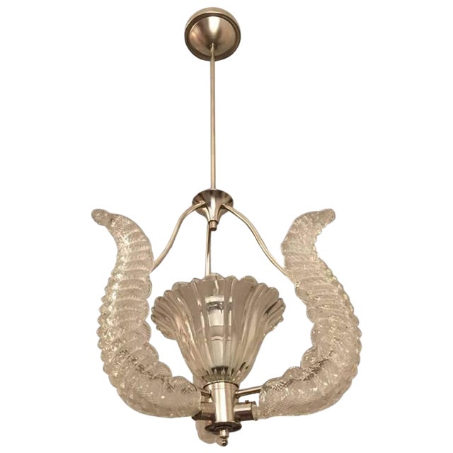 Mid-Century Barovier and Toso Chandelier For Sale