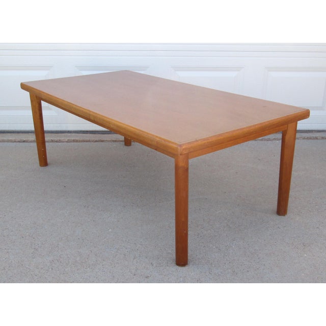 Brown Danish Modern Teak Coffee Table 52 Inch Long X 26.5 Wide For Sale - Image 8 of 17