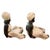 1950s 1950s Mid-Century Chalkware Blackamoor Figurines & Ashtrays With Glass Inserts - A Pair For Sale - Image 5 of 6