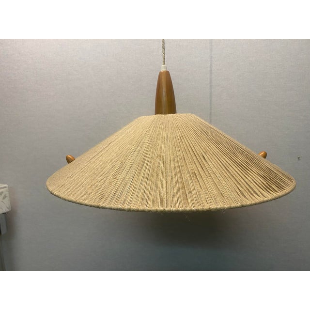 Acrylic Glass & Sisal Hanging Lamp from Temde, 1960s For Sale - Image 14 of 18
