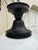 1940s Vintage Large Schoolhouse Globe With Dark Brass Flushmount Ceiling Fixture For Sale - Image 5 of 6