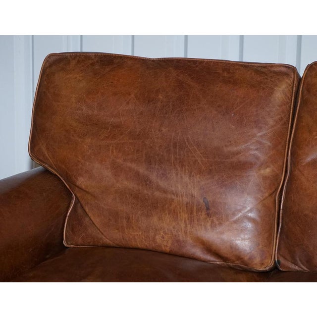 Halo Balmoral Heritage 2-Seater Sofa in Brown Leather from Timothy Oulton For Sale - Image 3 of 15