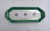 Mid-century Art Deco cake plate, elongated rectangular shape with two stylized side handles, polychrome floral decoration...