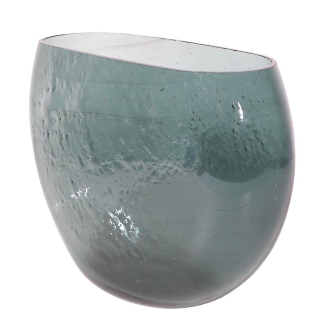 Mid Century tinted glass pillow vase, in excellent original, clean and ready to use condition, free of damage or repairs....