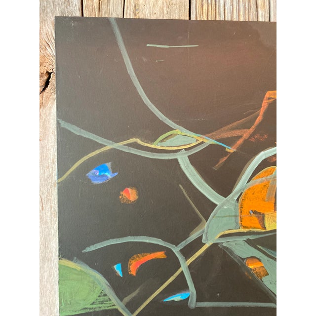 1960s Minimalist Abstract Oil Painting on Canvas For Sale - Image 4 of 11