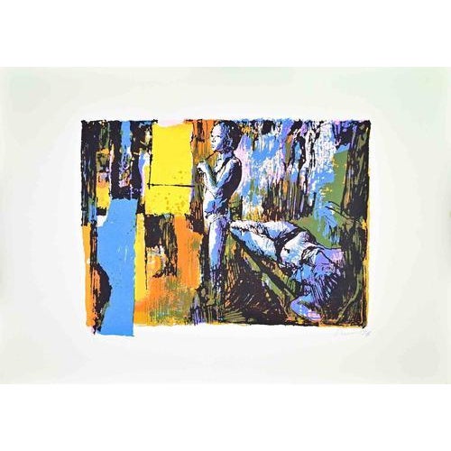 Modern Nicola Simbari, Nude Woman, 1975, Screen Print For Sale - Image 3 of 3