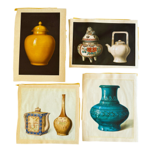 Set of 4 Original Chromolithographic Plates From Oriental Ceramic Art by Louis Prang