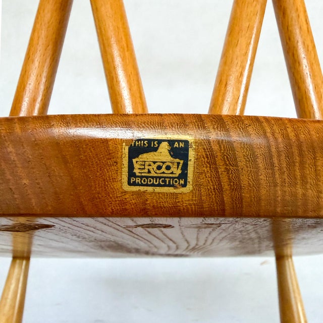 Candlestick Chiltern Elm and Beech Dining Chairs by Lucian Ercolani for Ercol, 1950s, Set of 4 For Sale - Image 12 of 14