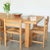 Fantastic solid elm wood table by Maison Regain, France. Joined wood planks on top and four solid wood legs. Original...